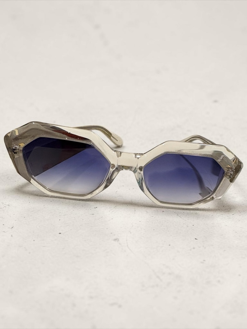 Garrett Leight Jacqueline geometric sunglasses blue/purple gradient lenses